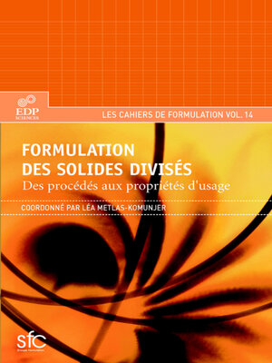 cover image of Formulation des solides divisés